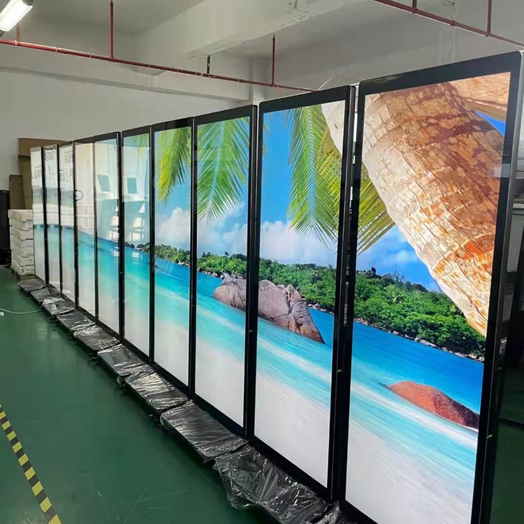 立式全面屏广告机高清智能迎宾水牌落地式全屏电子海报屏长条形屏 -